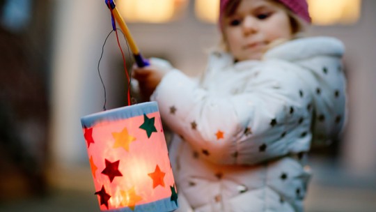 Child with lantern